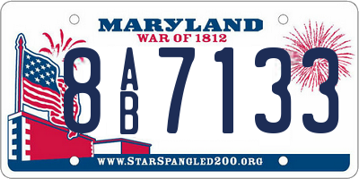 MD license plate 8AB7133