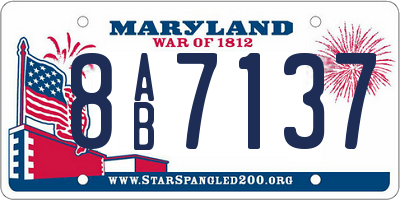 MD license plate 8AB7137