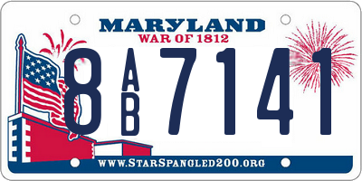 MD license plate 8AB7141