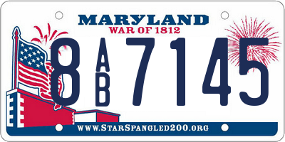MD license plate 8AB7145