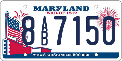MD license plate 8AB7150