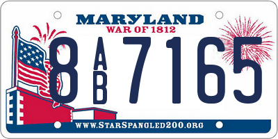MD license plate 8AB7165