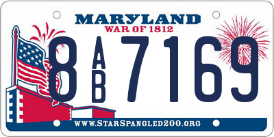 MD license plate 8AB7169