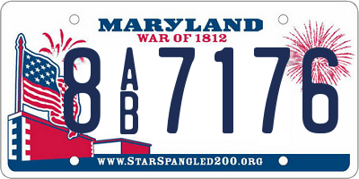MD license plate 8AB7176