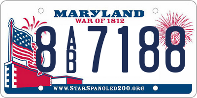 MD license plate 8AB7188