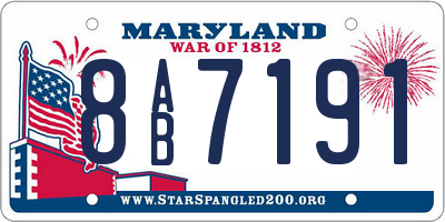MD license plate 8AB7191
