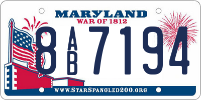 MD license plate 8AB7194
