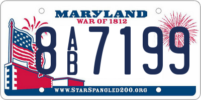 MD license plate 8AB7199