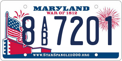MD license plate 8AB7201