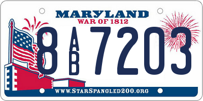 MD license plate 8AB7203