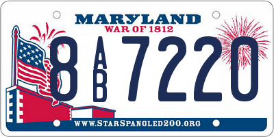 MD license plate 8AB7220