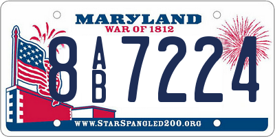 MD license plate 8AB7224