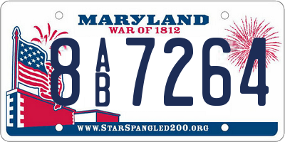 MD license plate 8AB7264