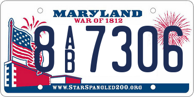 MD license plate 8AB7306