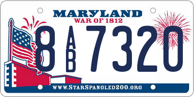 MD license plate 8AB7320