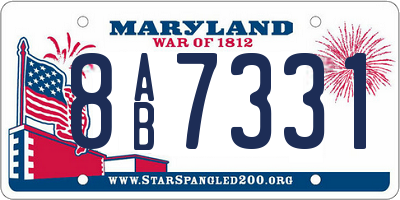 MD license plate 8AB7331