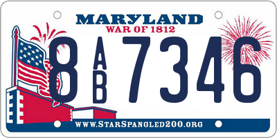 MD license plate 8AB7346