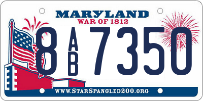 MD license plate 8AB7350