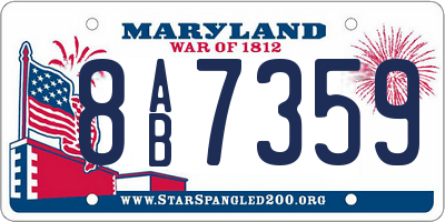MD license plate 8AB7359