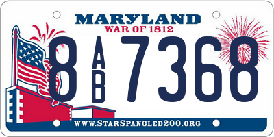 MD license plate 8AB7368