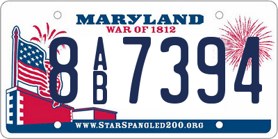 MD license plate 8AB7394