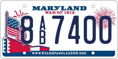 MD license plate 8AB7400
