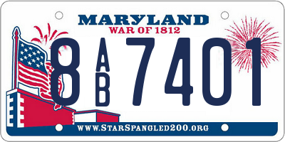 MD license plate 8AB7401