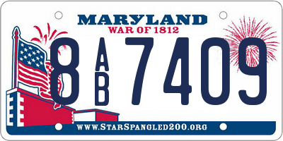 MD license plate 8AB7409