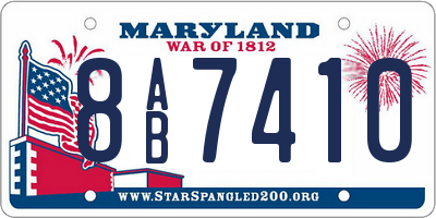MD license plate 8AB7410