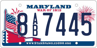 MD license plate 8AB7445