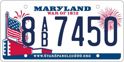 MD license plate 8AB7450