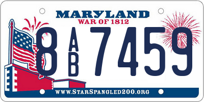 MD license plate 8AB7459