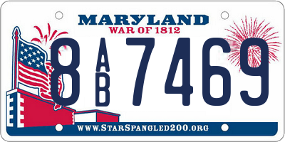 MD license plate 8AB7469