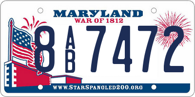 MD license plate 8AB7472