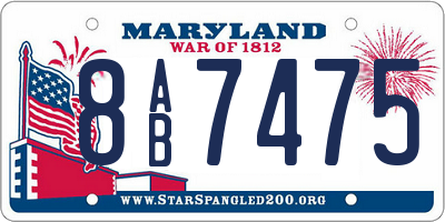 MD license plate 8AB7475