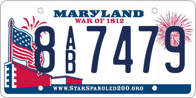MD license plate 8AB7479