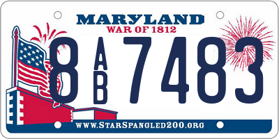 MD license plate 8AB7483