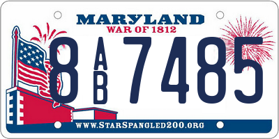 MD license plate 8AB7485