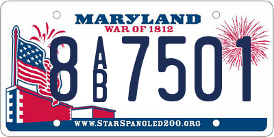 MD license plate 8AB7501
