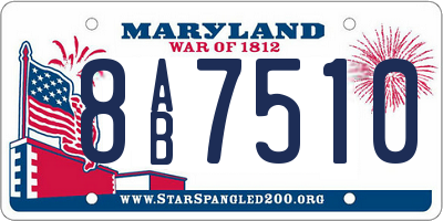 MD license plate 8AB7510