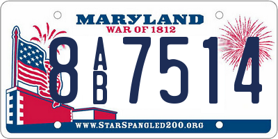 MD license plate 8AB7514