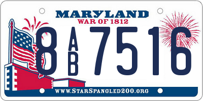MD license plate 8AB7516