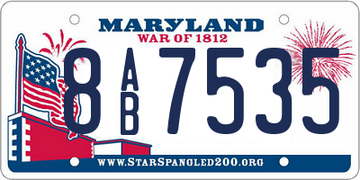 MD license plate 8AB7535