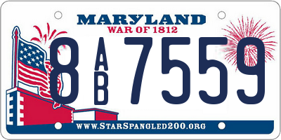 MD license plate 8AB7559