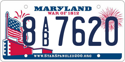 MD license plate 8AB7620