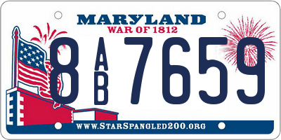 MD license plate 8AB7659