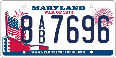 MD license plate 8AB7696