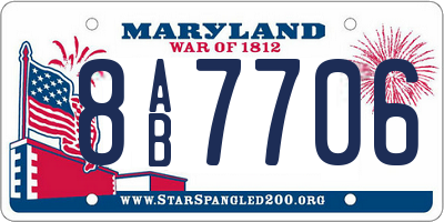 MD license plate 8AB7706