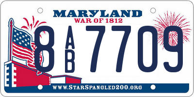 MD license plate 8AB7709
