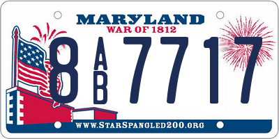 MD license plate 8AB7717